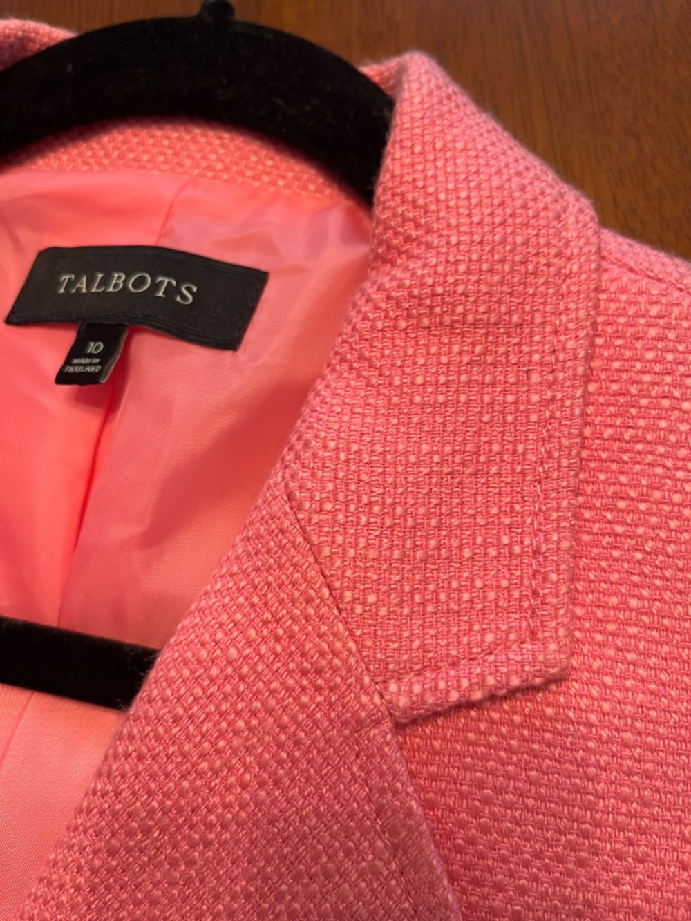 Talbots Pink Textured Blazer - Picture 7 of 8